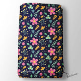 Navy Blue Daisy Floral Digital Printed Boutique Fabric Online